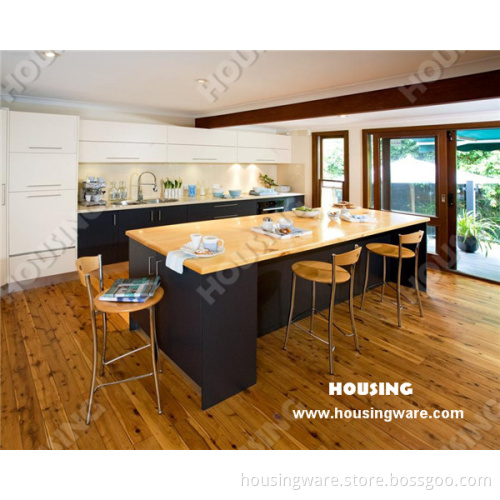 Large Lacquer Kitchen Cabinet with Island Cabinet in Latest Design